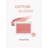 Gün Boyu Kalıcı, Ciltle Bütünleşen, Kadife Dokulu Topaklanmayan Allık Cotton Blusher (Vintage Robe)
