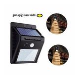 Gün Işığı Sarı Ledli Hareket Sensörlü Güneş Enerjili Led Aydınlatma Dış Mekan Bahçe 20 Led Li
