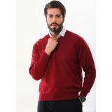 Günay Erkek V Yaka Yün Kazak 5000 Kırmızı - L