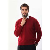 Günay Erkek V Yaka Yün Kazak 5000 Kırmızı
