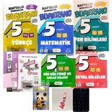 Günay Yayınları 5.sınıf Bumerang Haftalık Deneme 5'li Set+Ankara Yayınları ve Gizli Yayınları Deneme+Lego+Çanta Süsü+Vantuz