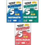 Günay Yayınları 5. Sınıf Bumerang Serisi 32 Haftalık Denemeler Matematik Fen Bilimleri Sosyal Bilgiler Seti 2026 Güncel Basım
