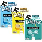 Günay Yayınları 5. Sınıf Bumerang Serisi Türkçe+Matematik+Fen Bilimleri Haftalık Denemeler Seti