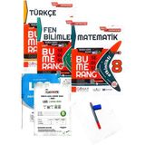 Günay Yayınları 8.Sınıf Bumerang Matematik+Fen+Türkçe Defter&kitap-Yeni Baskı-(Muba+Aydın Yayınları Deneme+Faber Kalem+Silgi)