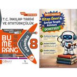 Günay Yayınları 8. Sınıf Inkılap Bumerang Akıllı Defter Kitap + 199 Tl Seviye Tespit ve Kitap Öneri Asistanı Hediye (Yeni Baskı)