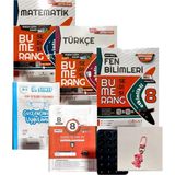 Günay Yayınları Bumerang 8.sınıf Akıllı Defter-Kitap 3'lü Set+Ankara Yayınları ve Gizli Yayınları Deneme+Vantuz+Çanta Süsü