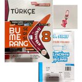 Günay Yayınları Bumerang 8.sınıf Türkçe Defter Kitap+Ankara Yayınları Deneme+Çanta Süsü