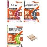 Günay Yayınları LGS 8.Sınıf Bumerang Etkinlikli Defter Türkçe Inkılap Tarihi ve Din Kültürü 3'Lü Set