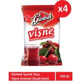 Günbak 250GR Vişne Aromali Içecek Toz x 4 Adet - 250 gr