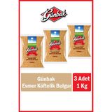 Günbak Esmer İnce Köftelik Bulgur 1 Kg X 3 Adet