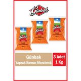 Günbak Yaprak Kırmızı Mercimek 1 Kg X 3 Adet