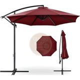 Gunbo Home 3 Mt 8 Kaburga Full Demir 21 Kg Bordo Bahçe Şemsiyesi Bordo