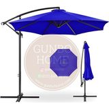 Gunbo Home 3 mt 8 Kaburga Full Demir 21 kg Mavi Bahçe Şemsiyesi Havuz Şemsiyesi