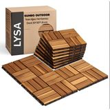 Gunbo Home Nordıc Akasya Parke Masif Geçmeli Karo Deck Yağsız Naturel Ahşap Yer Döşemesi - Altın