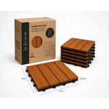 Gunbo Home Nordıc Akasya Parke Masif Geçmeli Karo Deck Yağsız Naturel Ahşap Yer Döşemesi - Krem
