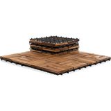 Gunbo Home Tik Karo Deck Teak Yer Karosu Masif Ahşap Sudan Etkilenmez Bahçe Banyo Parkesi - Bronz