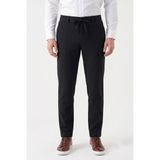 Günce Erkek Regular Kalıp Jogger Pantolon Gofre Kumaş BGL-ST05632 - Siyah - 46