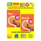 Güncel 10.Sınıf 40 Sesans Fizik-Biyoloji Konu Özetli(Kolay) Soru Bankası Seti(Yeni Müfredat)