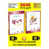 Güncel 2026 Müfredat Üçdörtbeş Tyt-Ayt Kimya 30-20 Li Deneme Seti Tablet Kalem