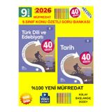 Güncel 9.Sınıf 40 Sesans Türk Dili Edb-Tarih Konu Özetli(Kolay) Soru Bankası Seti(Yeni Müfredat)