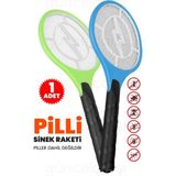 Güncel Çarşı Elektrikli Pilli Sinek Raketi 1 Adet Sinek Sivrisinek Öldürücü Raket Asorti Renkler ile Etkili