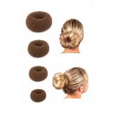 Güncel Vitrin Kahverengi Sünger Topuz Toka Seti 4 Adet 6cm-8cm-9cm-11cm