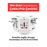 GüncelÇarşı 150+ Ülke Çoklu Priz Fiş Çevirici Dönüştürücü Seyahat Adaptörü Amerika İngiliz Avrupa Avustralya Çin