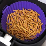 GüncelÇarşı Airfryer Silikon Pişirme Kabı 20x5 Cm Bpa içermez Airfryer Pişirme Kağıdı, Yapışmaz Kolay Temizlenir, Silikon Pişirme Kalıbı (MOR)