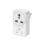GüncelÇarşı Hızlı Şarj Özellikli, Akım Korumalı 20W PD Hızlı Şarjlı Universal Priz Dönüştürücü, 2500W Akım Korumalı, USB-C ve USB-A Çıkışlı, Tüm Ülke Fişleri Uyumlu (BEYAZ)