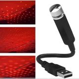 GüncelÇarşı Kırmızı Ayak Altı Tavan Star Led Araç içi Atmosfer Ambians Işık Oto Araba İç Tavan Yıldız Ayarlanır USB Lamba
