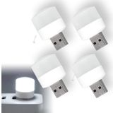 GüncelÇarşı Mini USB LED Işık, 1W Enerji Tasarruflu, Gece Aydınlatma, Rehber Gece Lambası, Kitap Okuma Lambası Işığı, Küçük Yuvarlak Işıklar (4 ADET)
