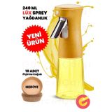 GüncelÇarşı Yeni Lüx Sprey Yağ Püskürtücü 240ml, Airfryer Için Cam Yağ Spreyi Pişirme Kağıdı
