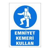 Gündoğdu 5 Adet Emniyet Kemeri Kullan Uyarı Levhası