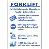 Gündoğdu 5 Adet Forklift Talimatı Uyarı Levhası