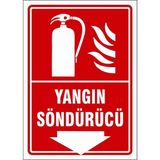 Gündoğdu 5 Adet Yangın Söndürücü Uyarı Levhası