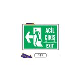 Gündoğdu Acil Çıkış E x It (Sol) Uyarı Ikaz Levhası 25 x 35 cm