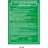 Gündoğdu - Acil Durum Rehberi Uyarı Ikaz Levhası 35X30 cm