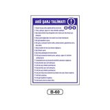 Gündoğdu Akü Şarj Talimatı Uyarı Ikaz Levhası 35 x 50 cm