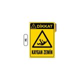 Gündoğdu Dikkat Kaygan Zemin Uyarı Ikaz Levhası 25X35 cm