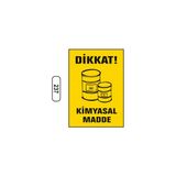 Gündoğdu Dikkat Kimyasal Madde Uyarı Ikaz Levhası - 1 Adet - 25X35CM