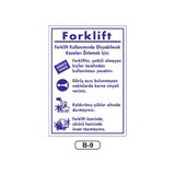 Gündoğdu Forklift Talimatı Uyarı Ikaz Levhası 35 x 50 cm