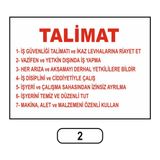 Gündoğdu Iş Güvenliği Talimat Uyarı Ikaz Levhası