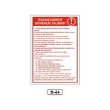 Gündoğdu Kazan Dairesi Güvenlik Talimatı Uyarı Ikaz Levhası 35 x 50 cm