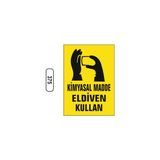 Gündoğdu Kimyasal Madde Eldiven Kullan Uyarı Ikaz Levhası - 25 x 35 cm - Sarı