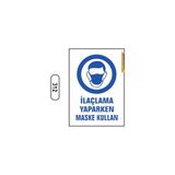 Gündoğdu ''maske Kullan'' Uyarı Ikaz Levhası