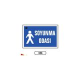 Gündoğdu Soyunma Odası Bay Uyarı Ikaz Levhası - 17,5 x 25 cm - Mavi