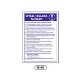 Gündoğdu Spiral Taşlama Talimatı Uyarı Ikaz Levhası 35 x 50 cm