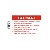 Gündoğdu Talimat Uyarı Ikaz Levhası 35 x 50 cm
