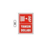 Gündoğdu Yangın Dolabı Uyarı Ikaz Levhası 25 x 35 cm