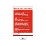 Gündoğdu Yangın Ihbar Yönetmeliği Uyarı Ikaz Levhası 35 x 50 cm